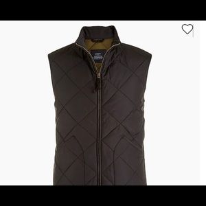 J Crew Men's Quilted Vest - Black - Size Large